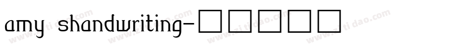 amy shandwriting字体转换